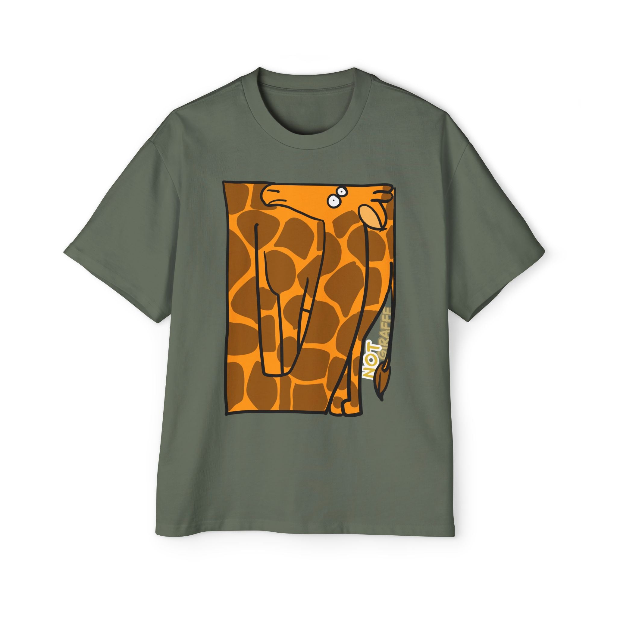 Giraffe Graphic Tee — Playful "NOT GIRAFFE" Men’s T-Shirt