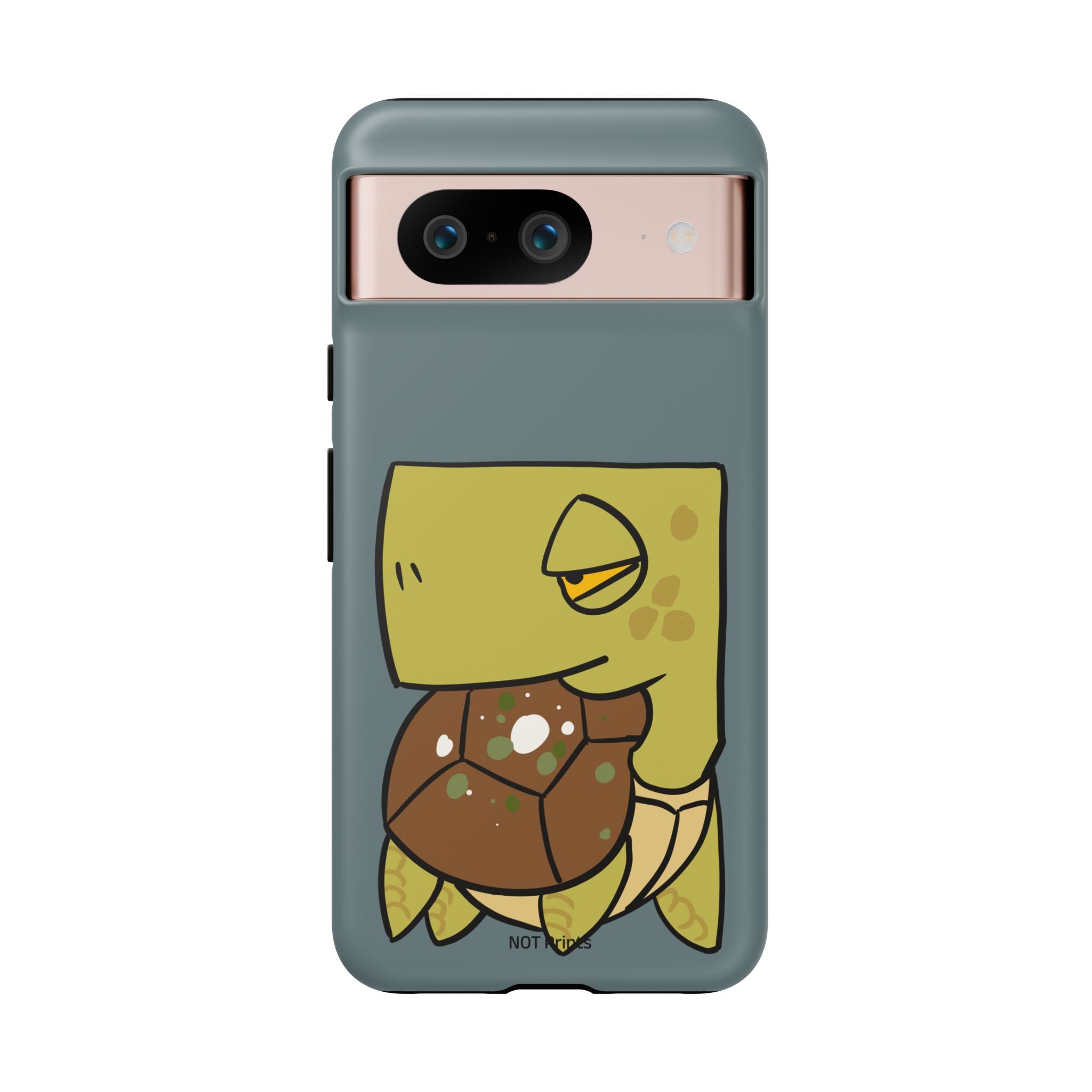 Turtle Tough Phone Case — Cute Grumpy Turtle Protective Cover