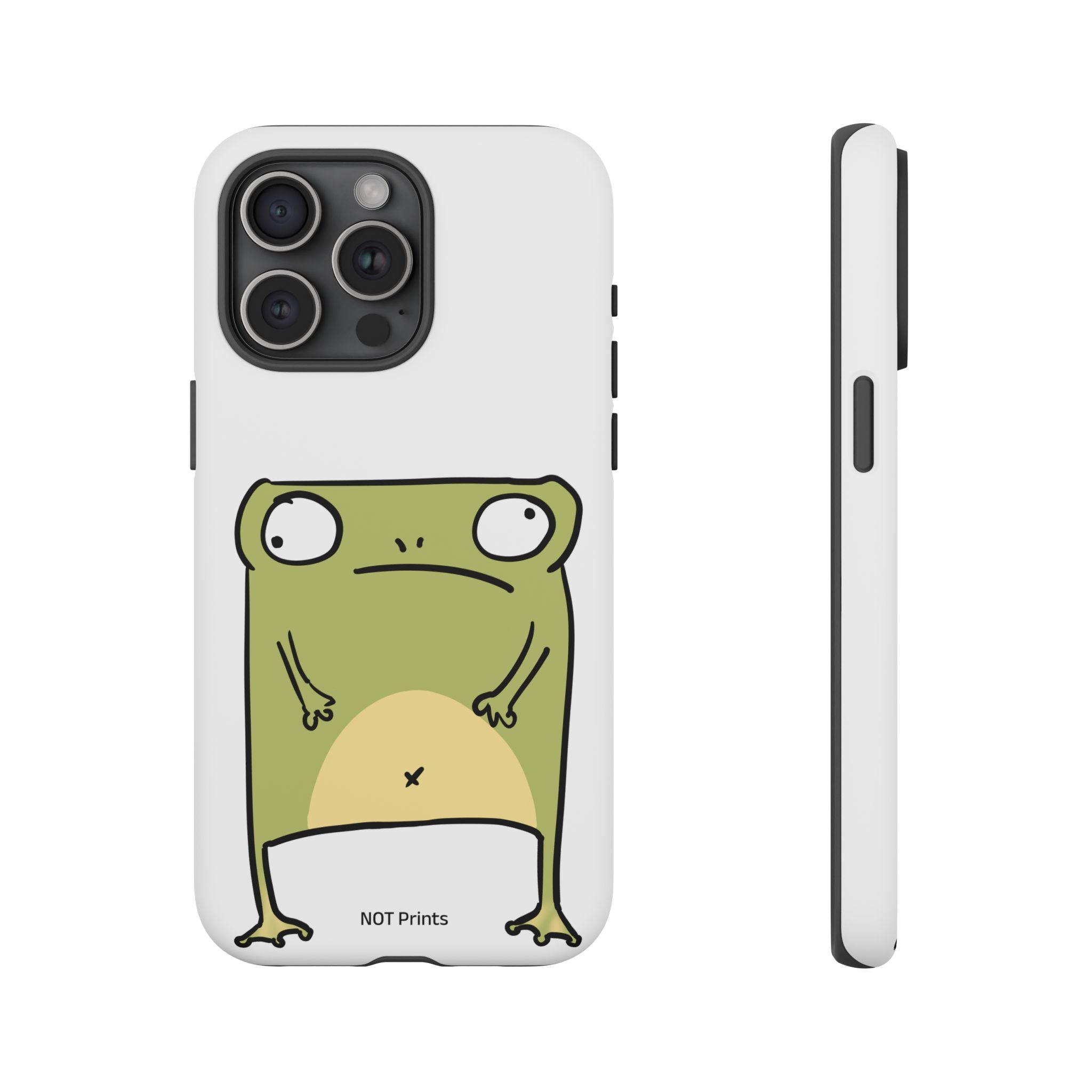 Funny Frog Tough Phone Case — Cute Stubborn Frog Protective iPhone Case