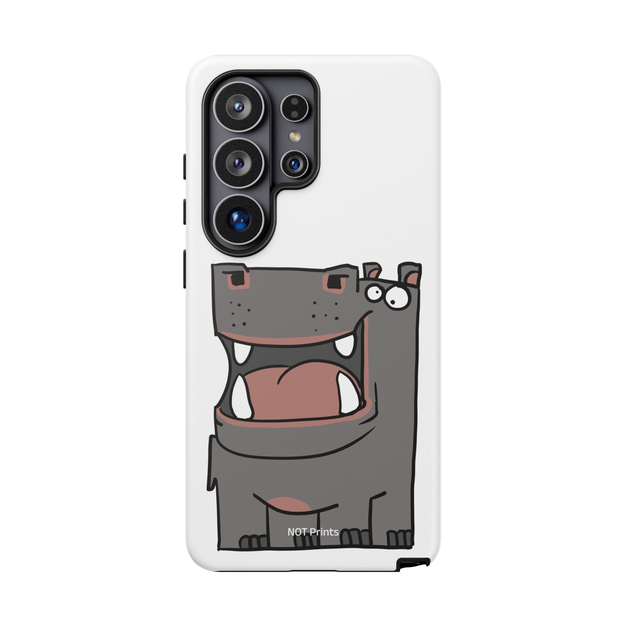 Hippo Cartoon Phone Case — Cute Happy Hippo Protective iPhone Cover