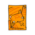 Orange Cat Sticker - Cute Tongue-Out Cat Kiss-Cut Vinyl Decal