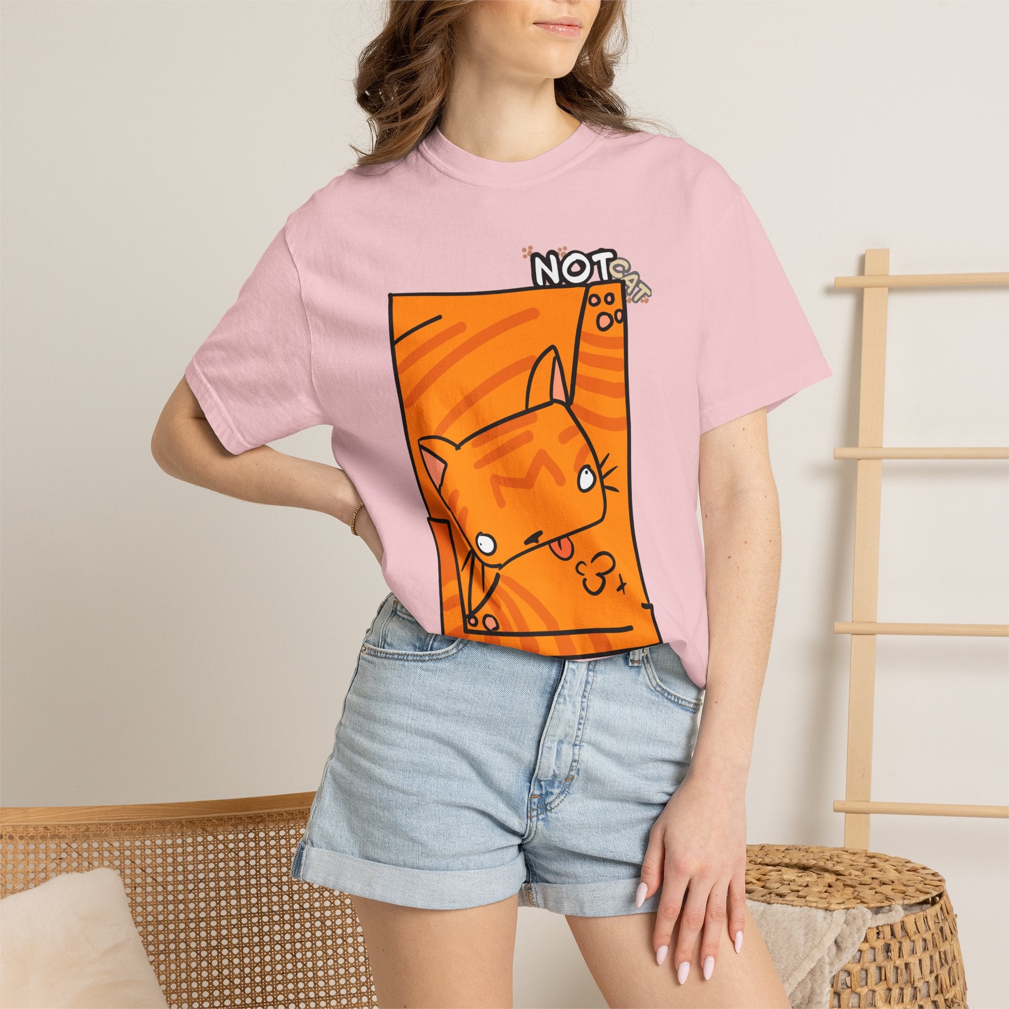 Orange Cat T-Shirt | Cute Cartoon "Not Cat" Unisex T-shirt