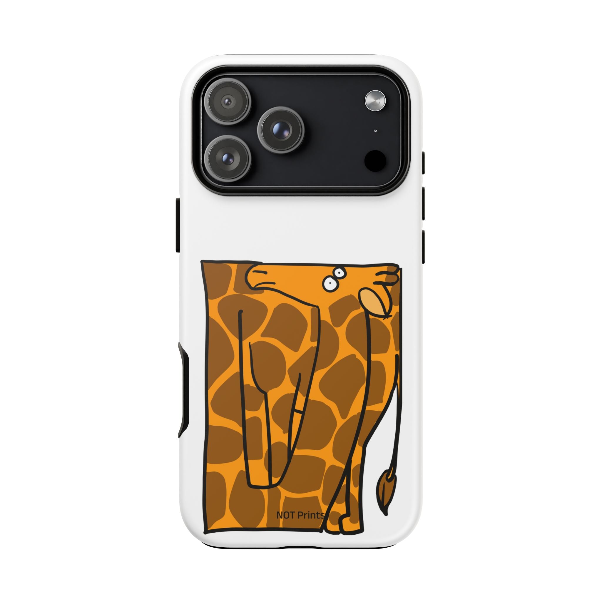 Giraffe Pocket Tough Phone Case — Cute Cartoon Giraffe with Card Slot