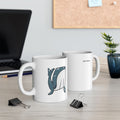 Whale Ceramic Mug — Cute Whale Illustration Coffee Cup (11oz)