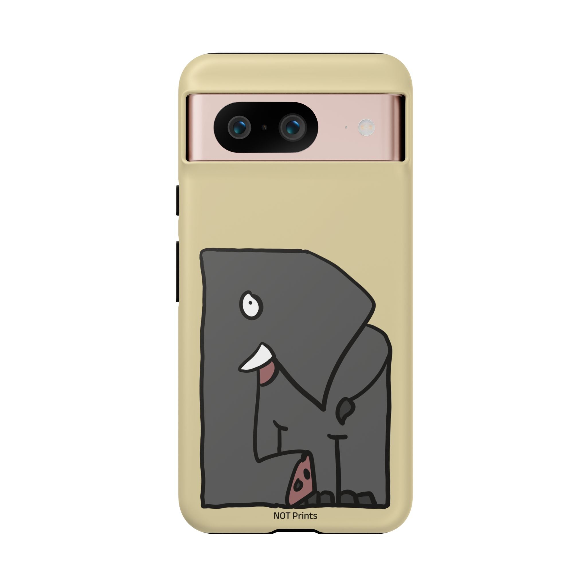 Coque de téléphone mignon éléphant de dessin animé — Coque de protection iPhone ludique et résistante