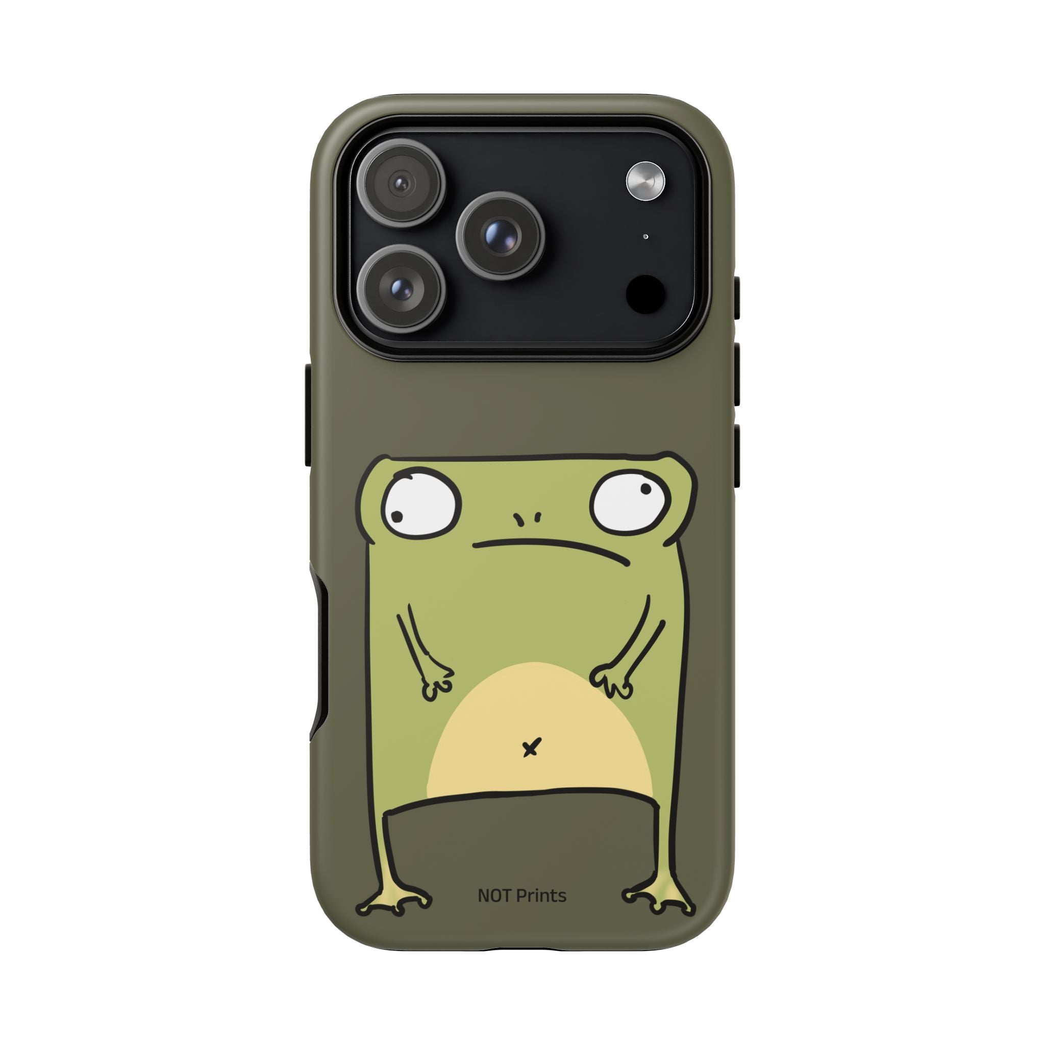 Funny Frog Phone Case — Cute Grumpy Frog Protective Phone Cover