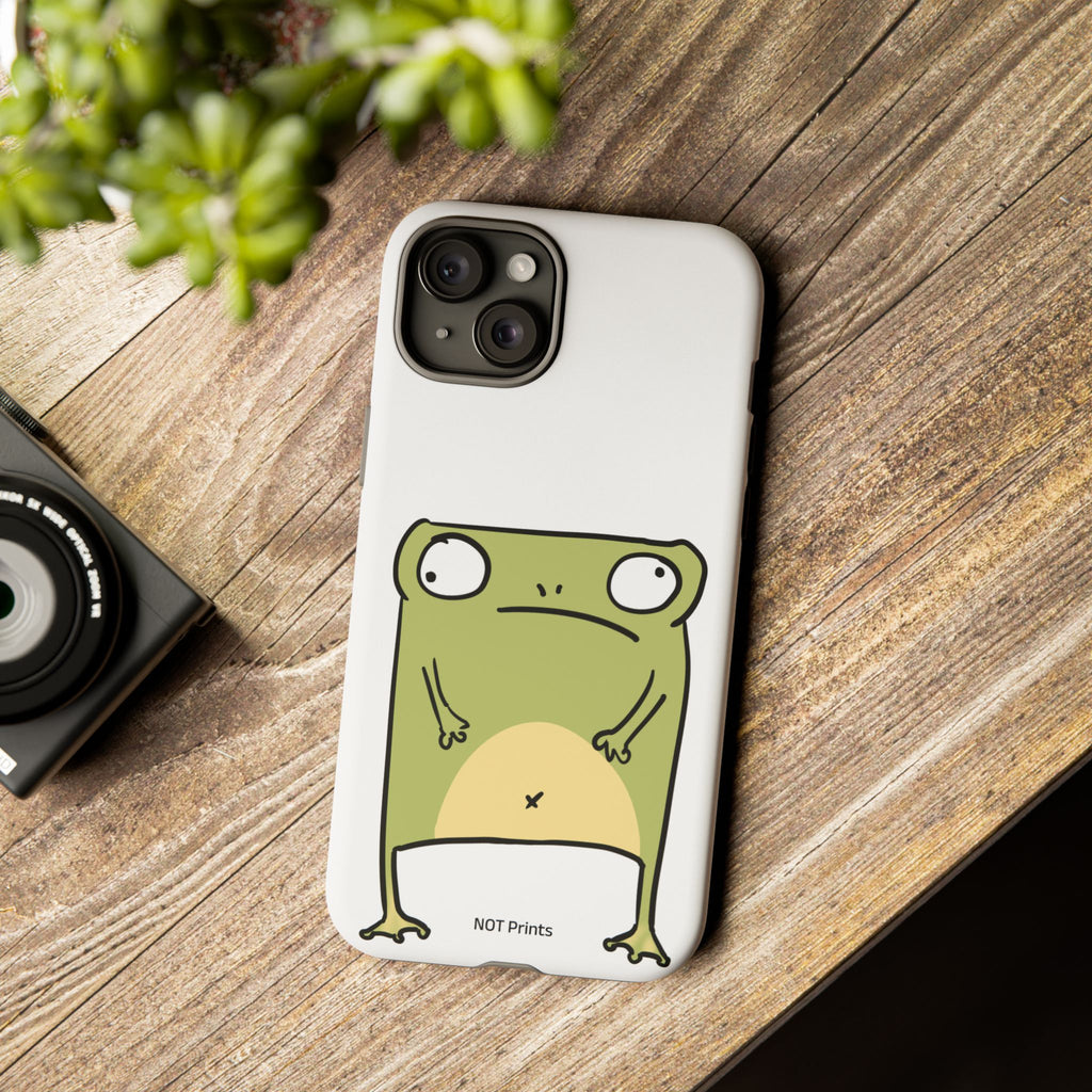 Funny Frog Tough Phone Case — Cute Stubborn Frog Protective iPhone Case
