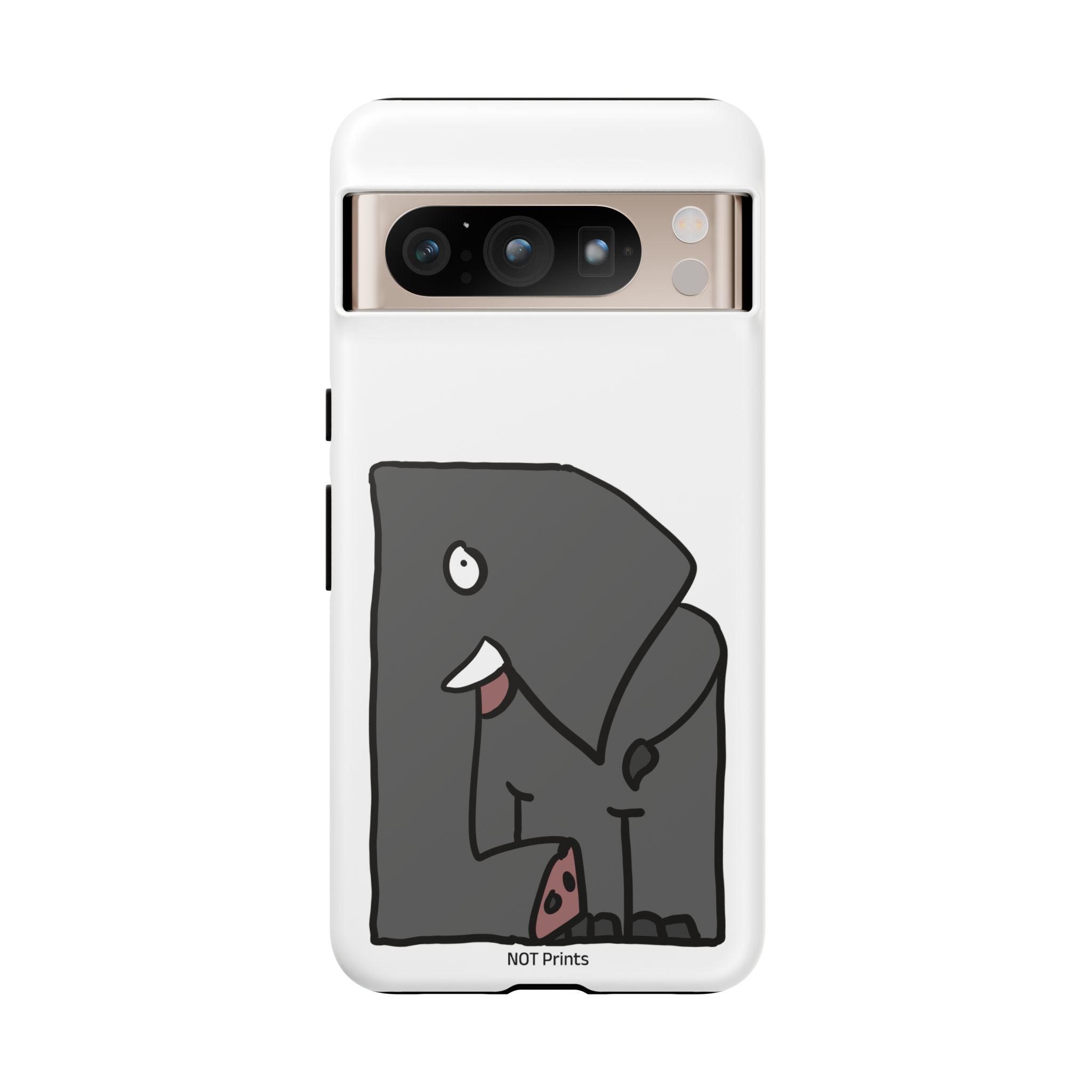 Coque de Téléphone Mignonne Éléphant Dessin Animé — Coque de Protection iPhone Amusante et Robuste