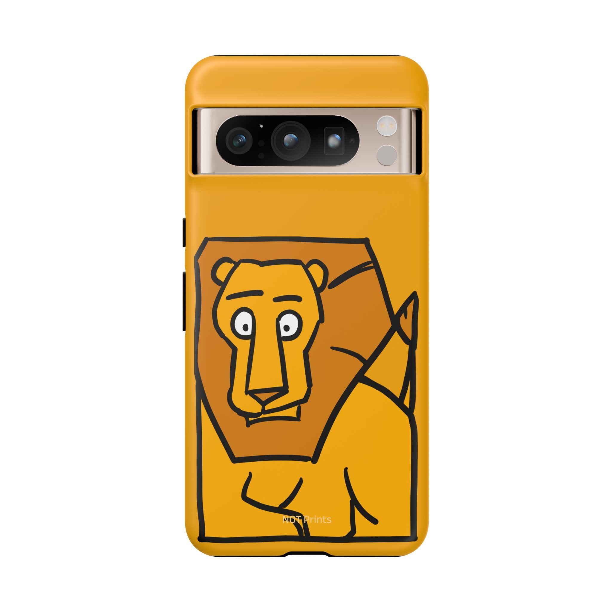 Lion Sketch Phone Case — Cute Minimalist Cartoon Lion Protective Cover