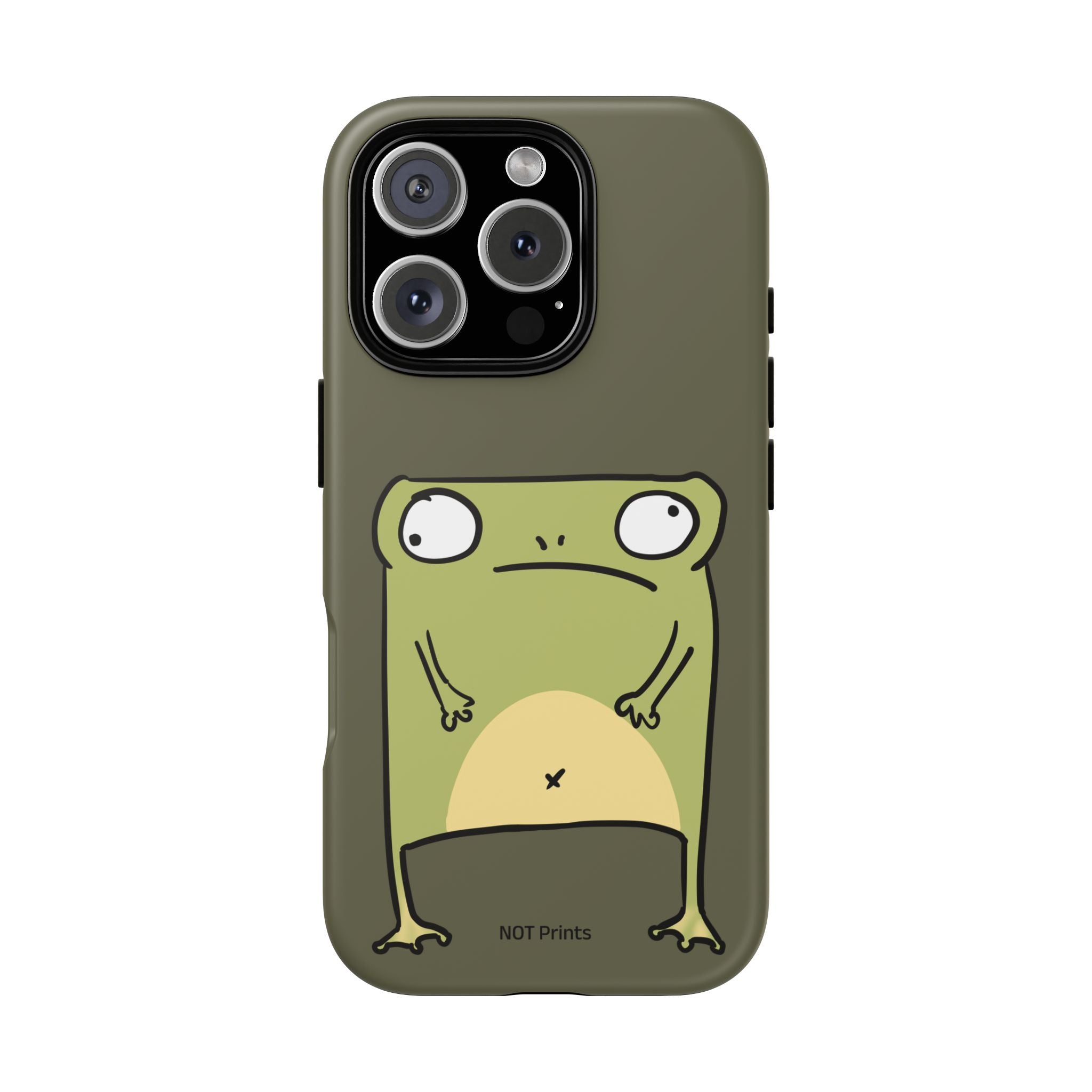 Funny Frog Phone Case — Cute Grumpy Frog Protective Phone Cover