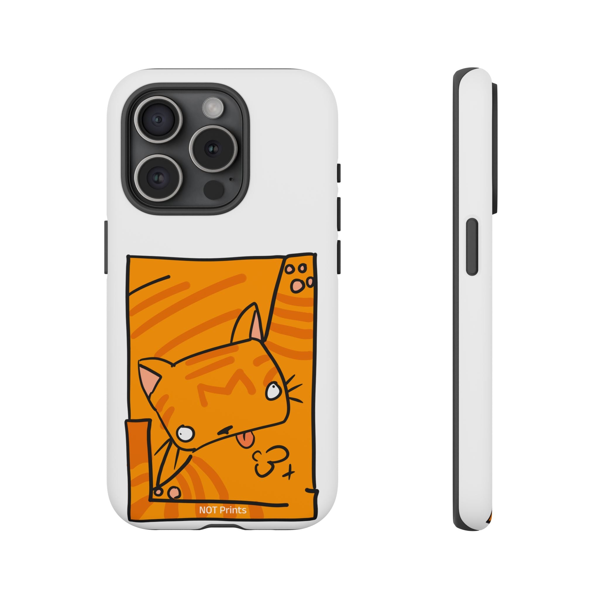Cute Orange Cat Phone Case - Tough Cases Protective Phone Cover