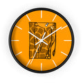 Giraffe Art Wall Clock – Whimsical Orange Safari Decor