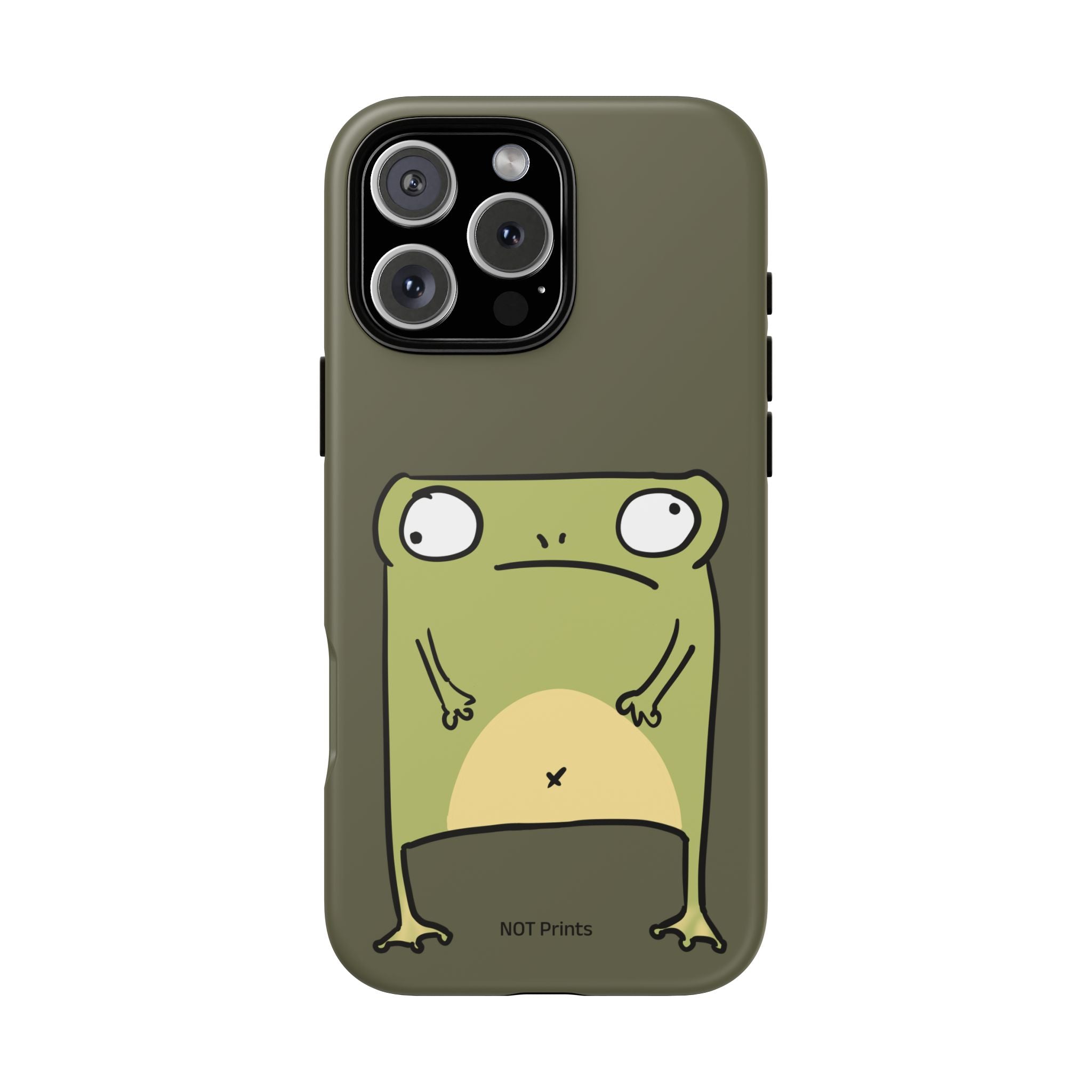 Funny Frog Phone Case — Cute Grumpy Frog Protective Phone Cover
