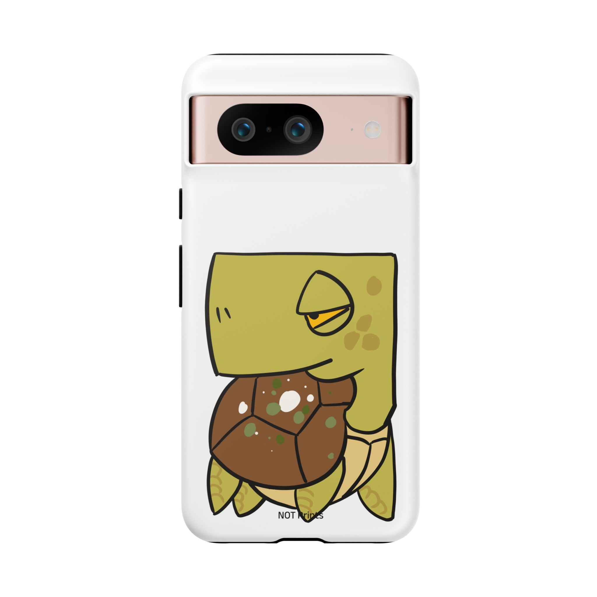 Turtle Tough Phone Case — Cute Grumpy Turtle Protective Cover