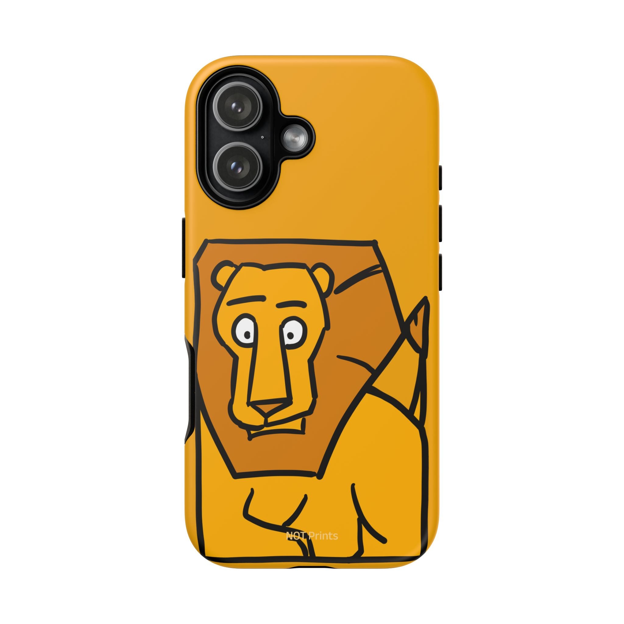 Lion Sketch Phone Case — Cute Minimalist Cartoon Lion Protective Cover