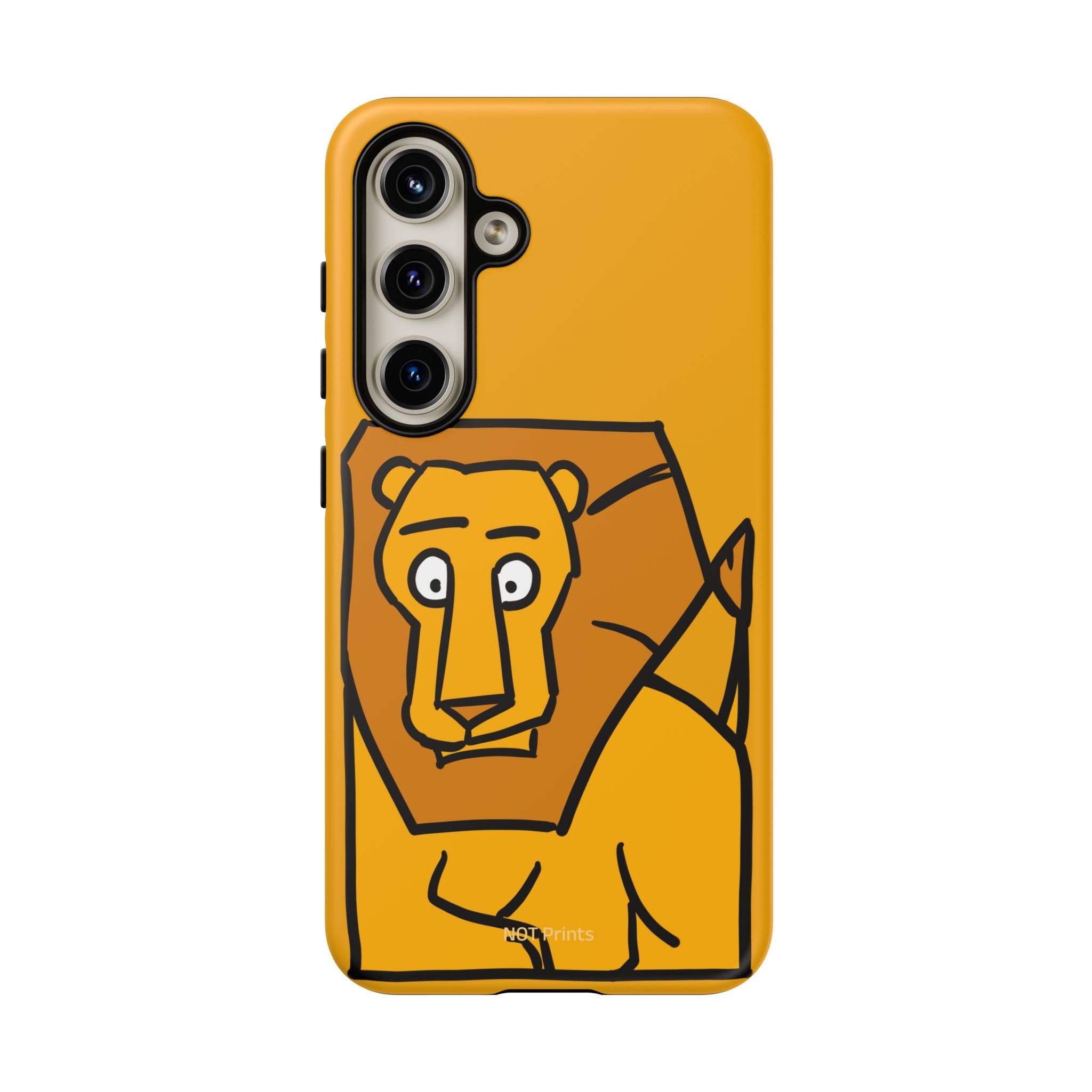 Lion Sketch Phone Case — Cute Minimalist Cartoon Lion Protective Cover