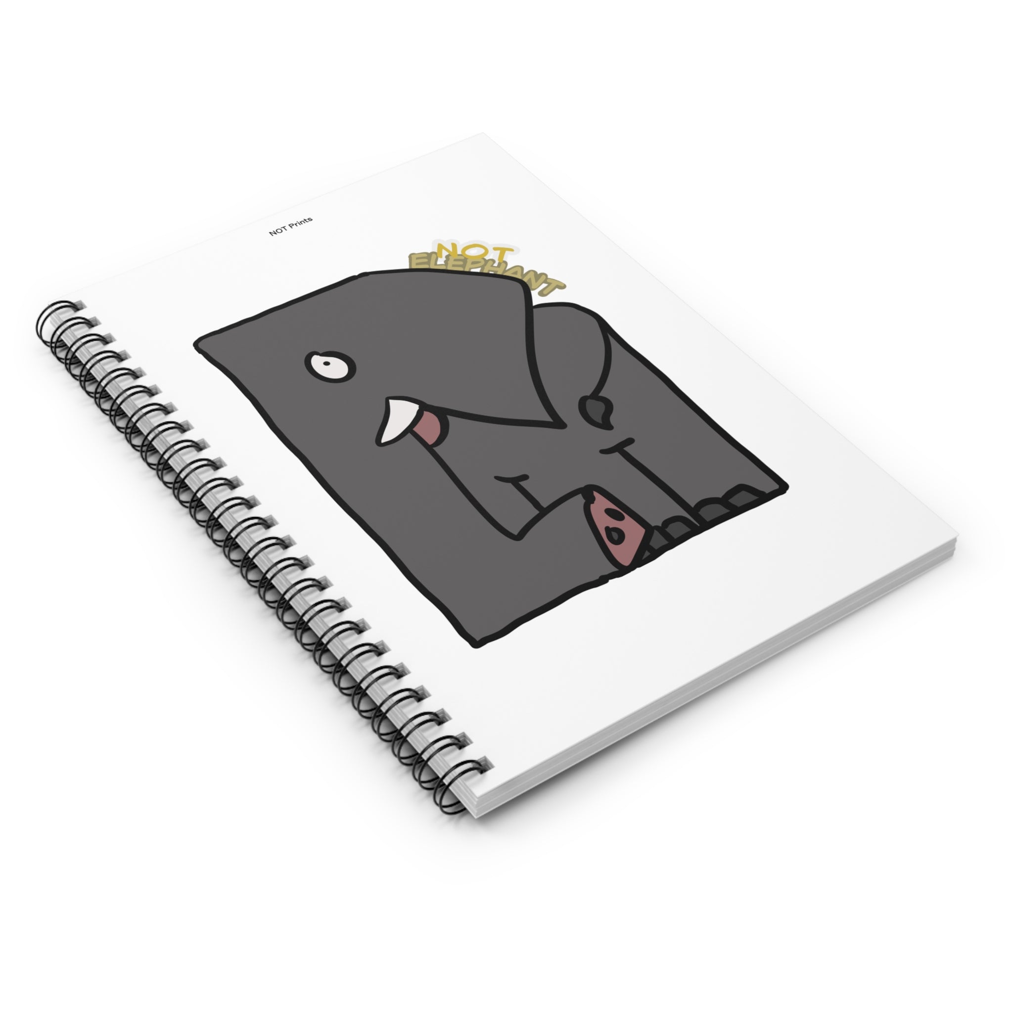 Joli carnet à spirale Éléphant Dessin animé – Journal ligné pour enfants et amoureux des animaux
