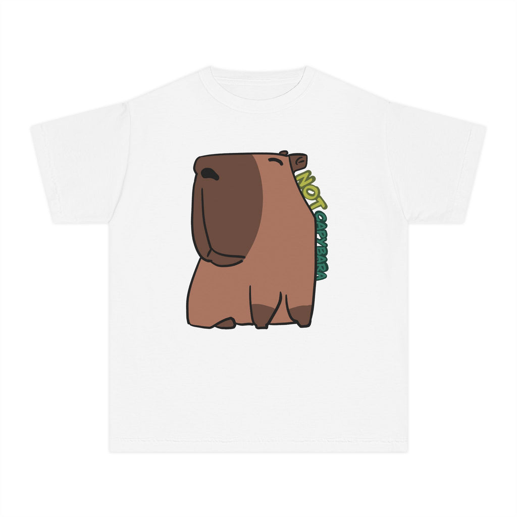 Capybara Graphic Youth Tee – Cute 'Not Capybara' Cartoon Kids T-Shirt