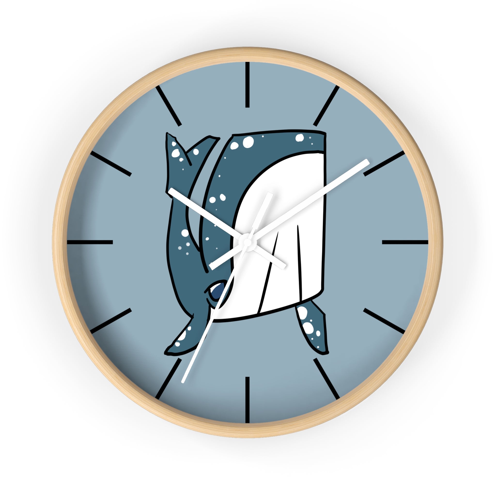 Whale Shark Wall Clock — Cute Nautical Ocean Decor, Marine Life Gift