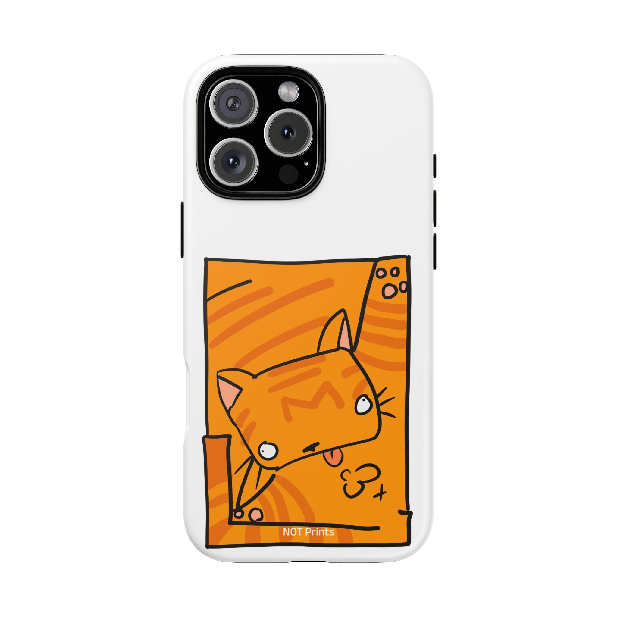 Cute Orange Cat Phone Case - Tough Cases Protective Phone Cover