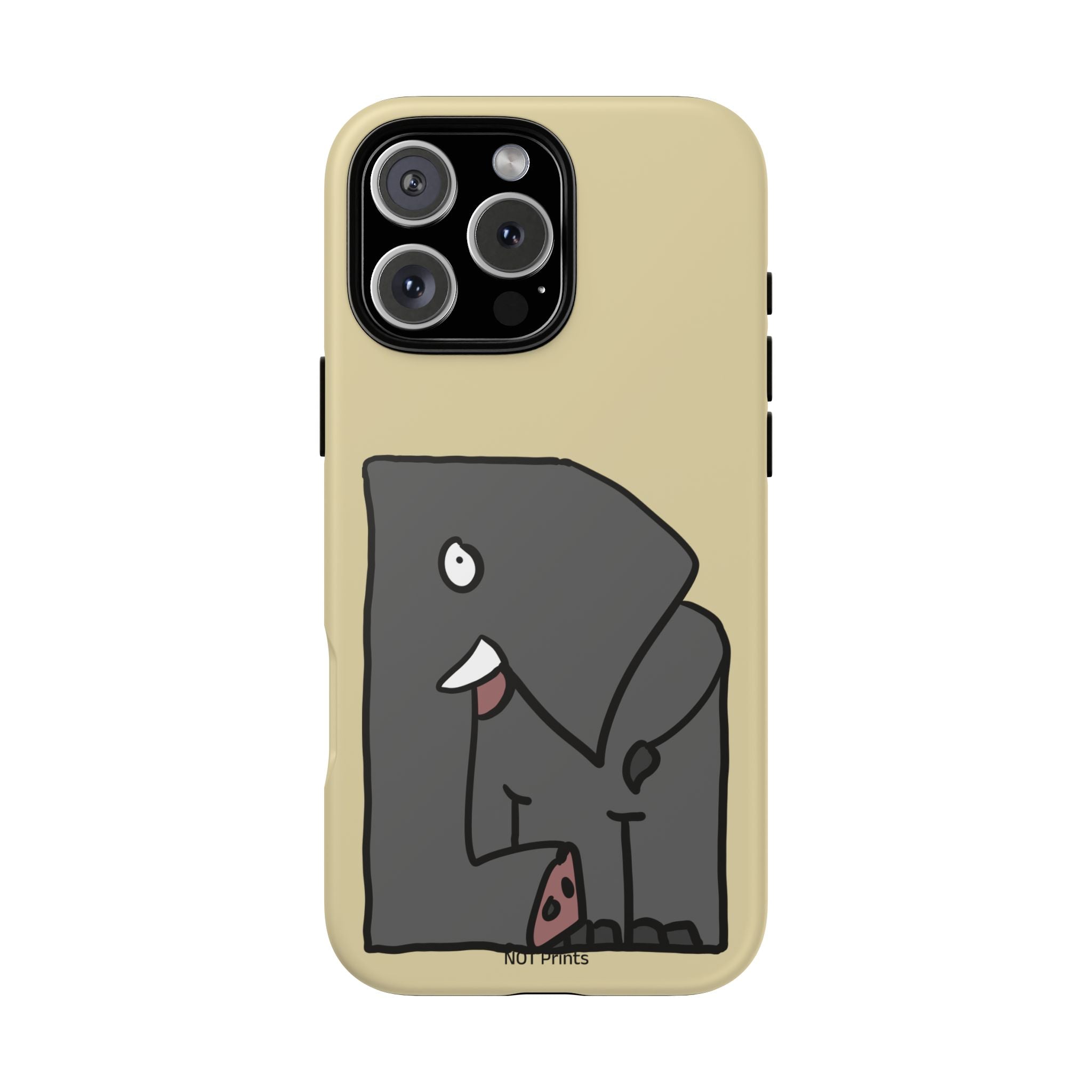 Coque de téléphone mignon éléphant de dessin animé — Coque de protection iPhone ludique et résistante