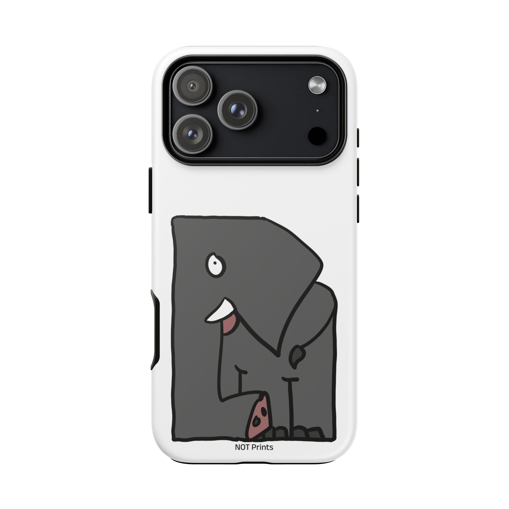 Coque de Téléphone Mignonne Éléphant Dessin Animé — Coque de Protection iPhone Amusante et Robuste