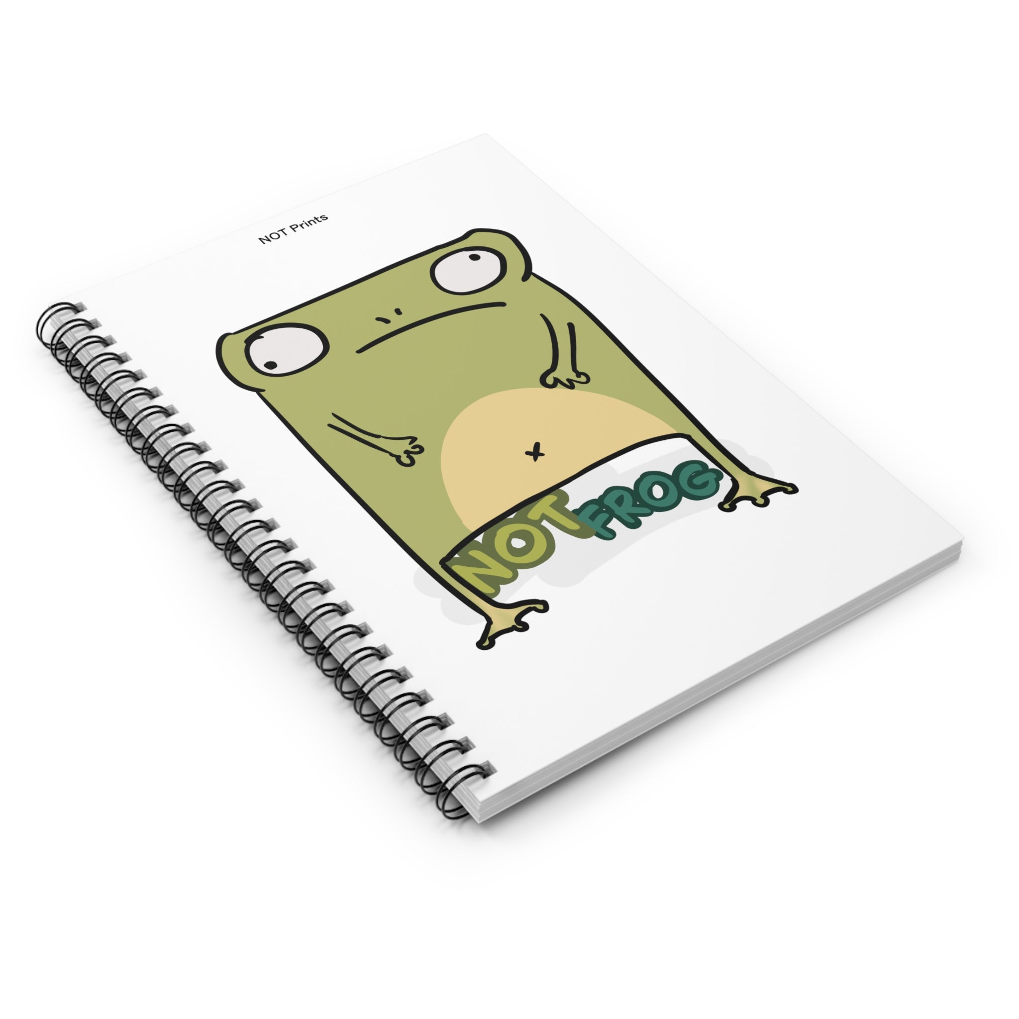 Not Frog Spiral Notebook — Cute Quirky Cartoon Journal for Notes & Gifts