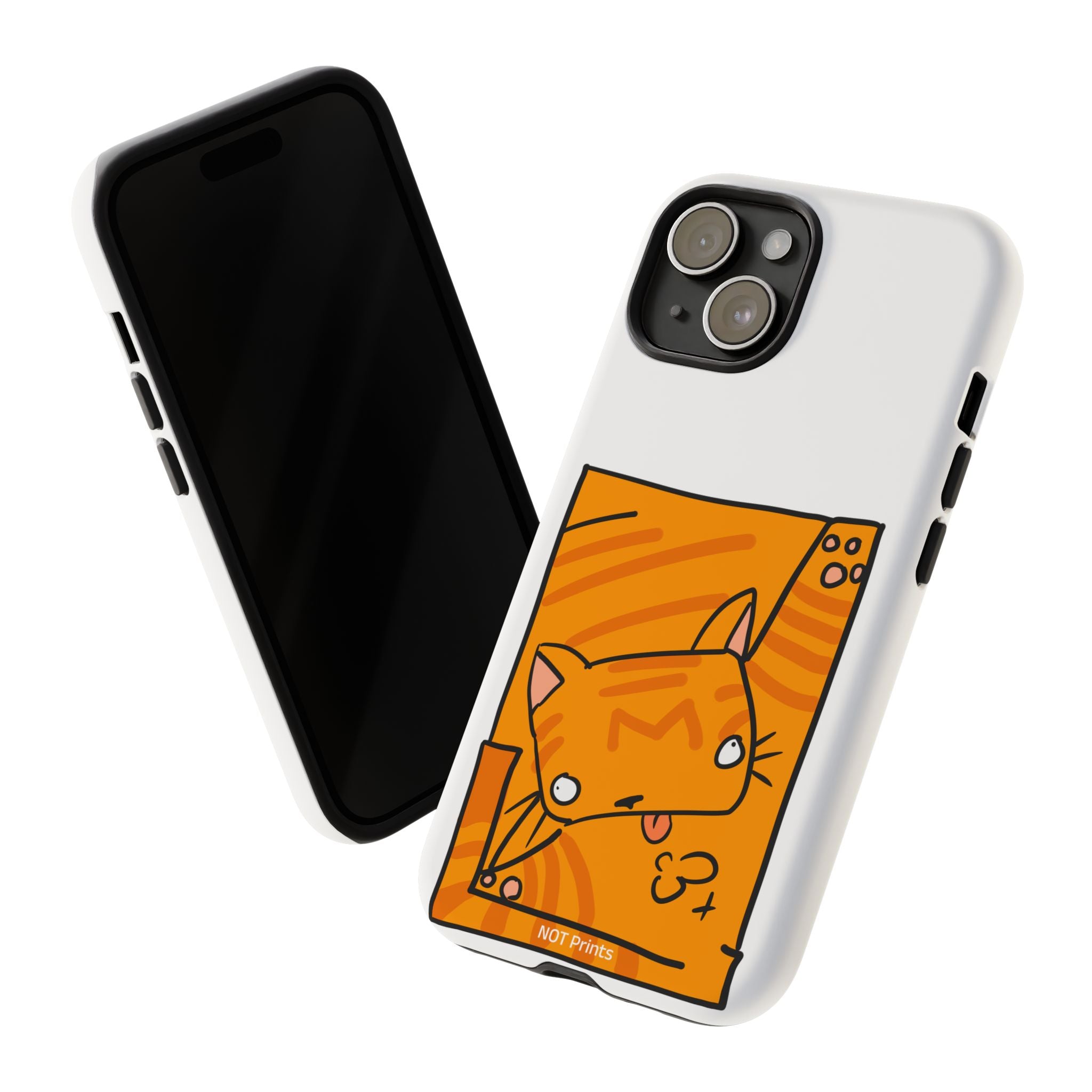 Cute Orange Cat Phone Case - Tough Cases Protective Phone Cover