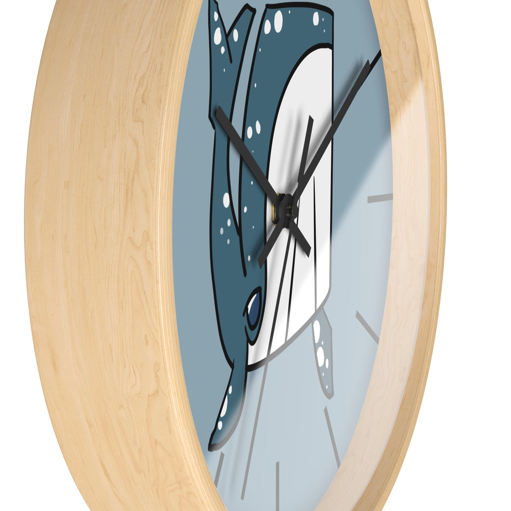 Whale Shark Wall Clock — Cute Nautical Ocean Decor, Marine Life Gift