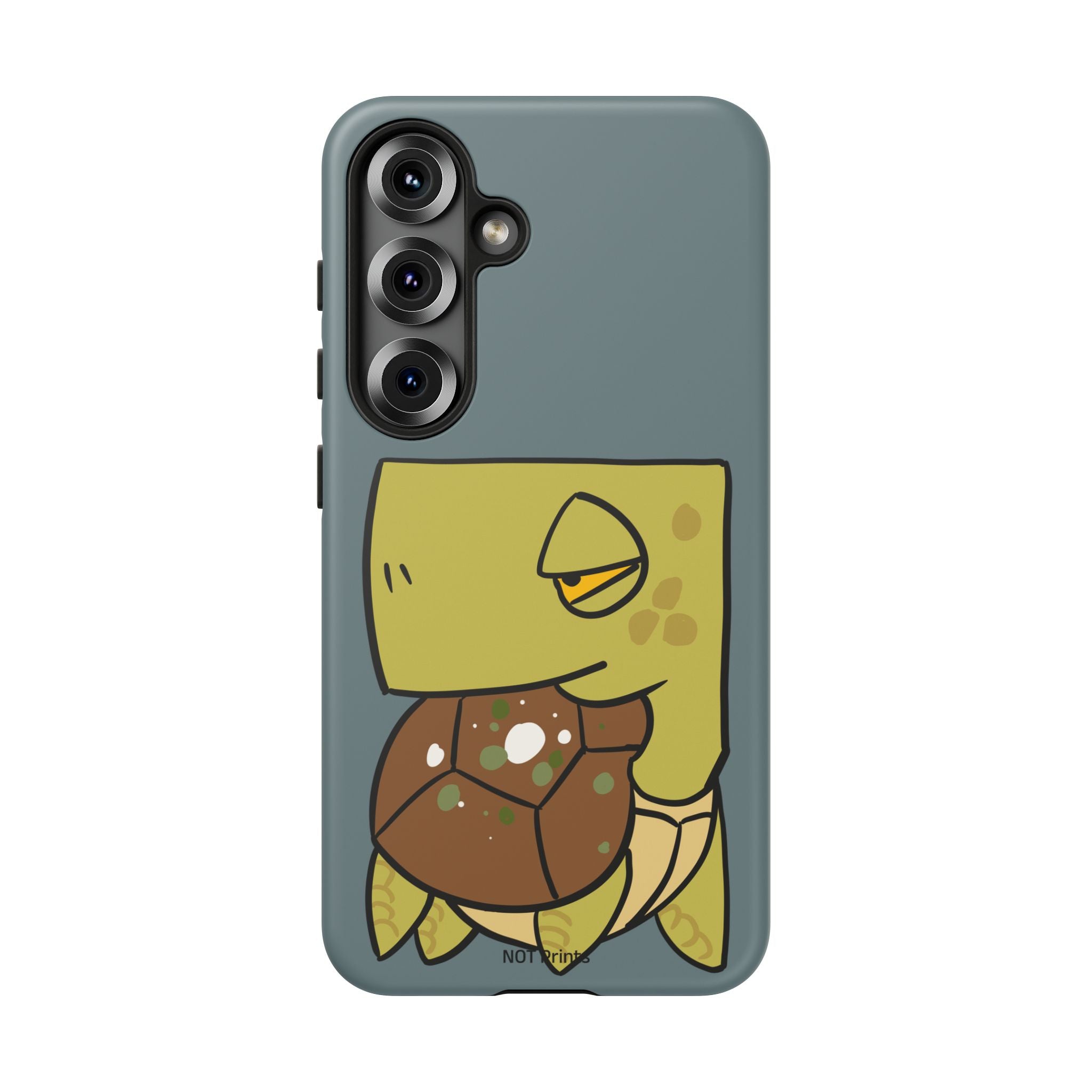 Turtle Tough Phone Case — Cute Grumpy Turtle Protective Cover