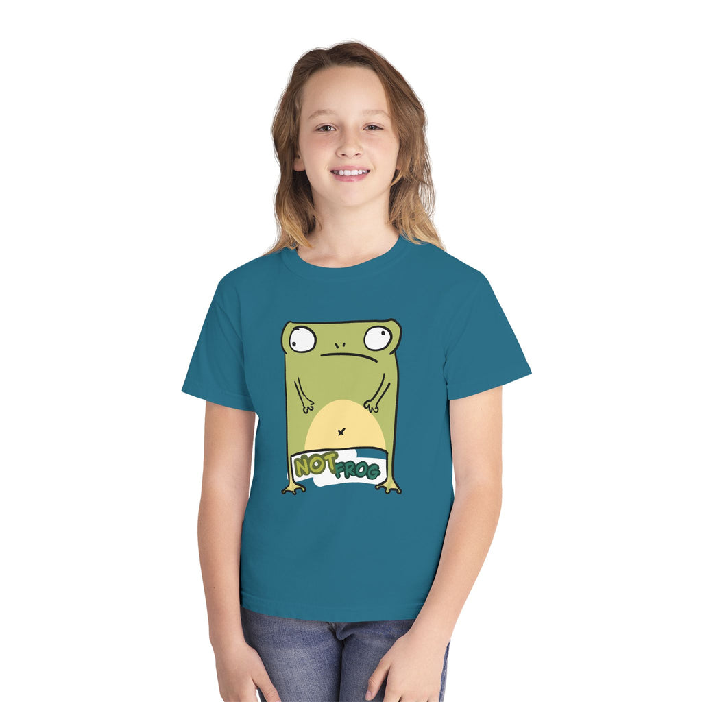 Frog Youth Tee — Cute "No Frog" Cartoon Frog Graphic Shirt