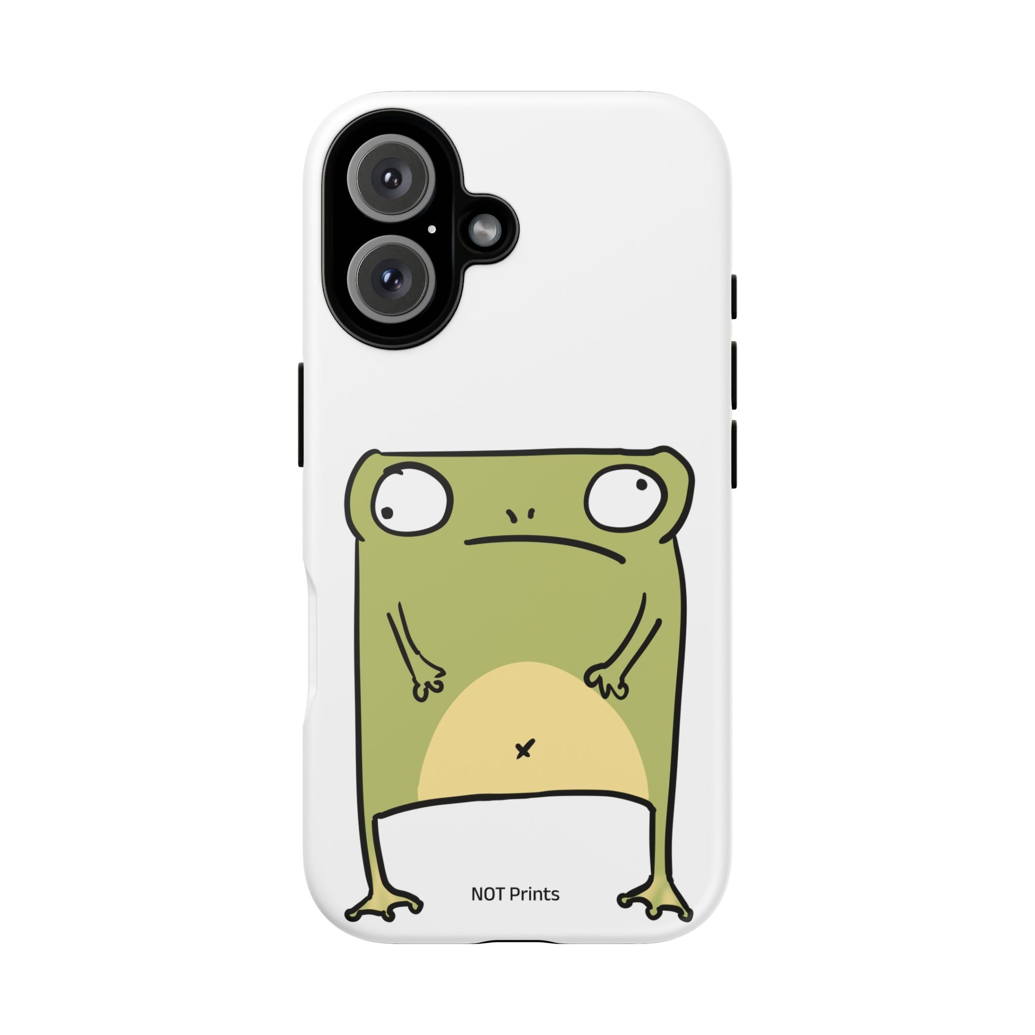 Funny Frog Tough Phone Case — Cute Stubborn Frog Protective iPhone Case