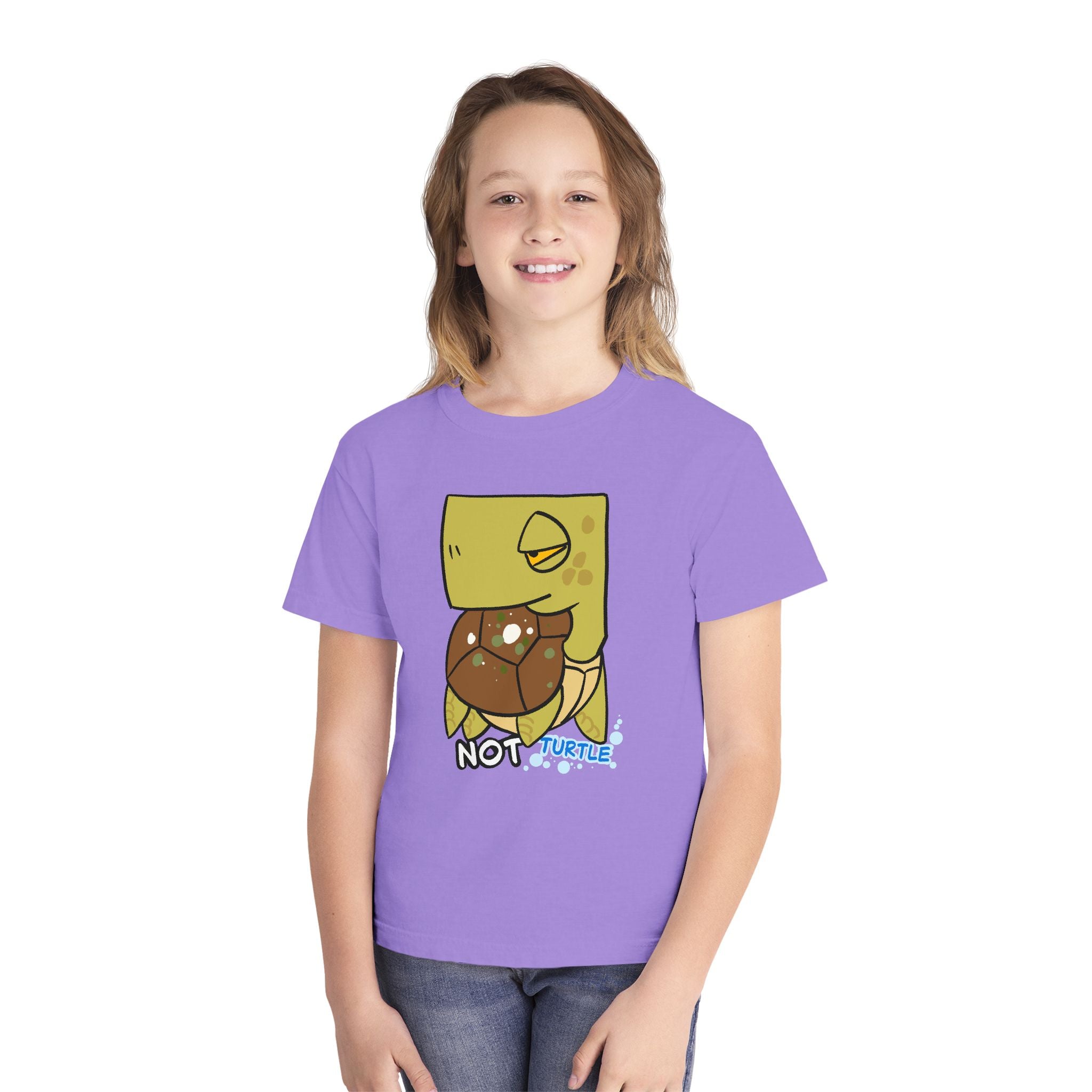 Turtle Youth Tee — Cute "Not Turtle" Cartoon Turtle Kid Shirt