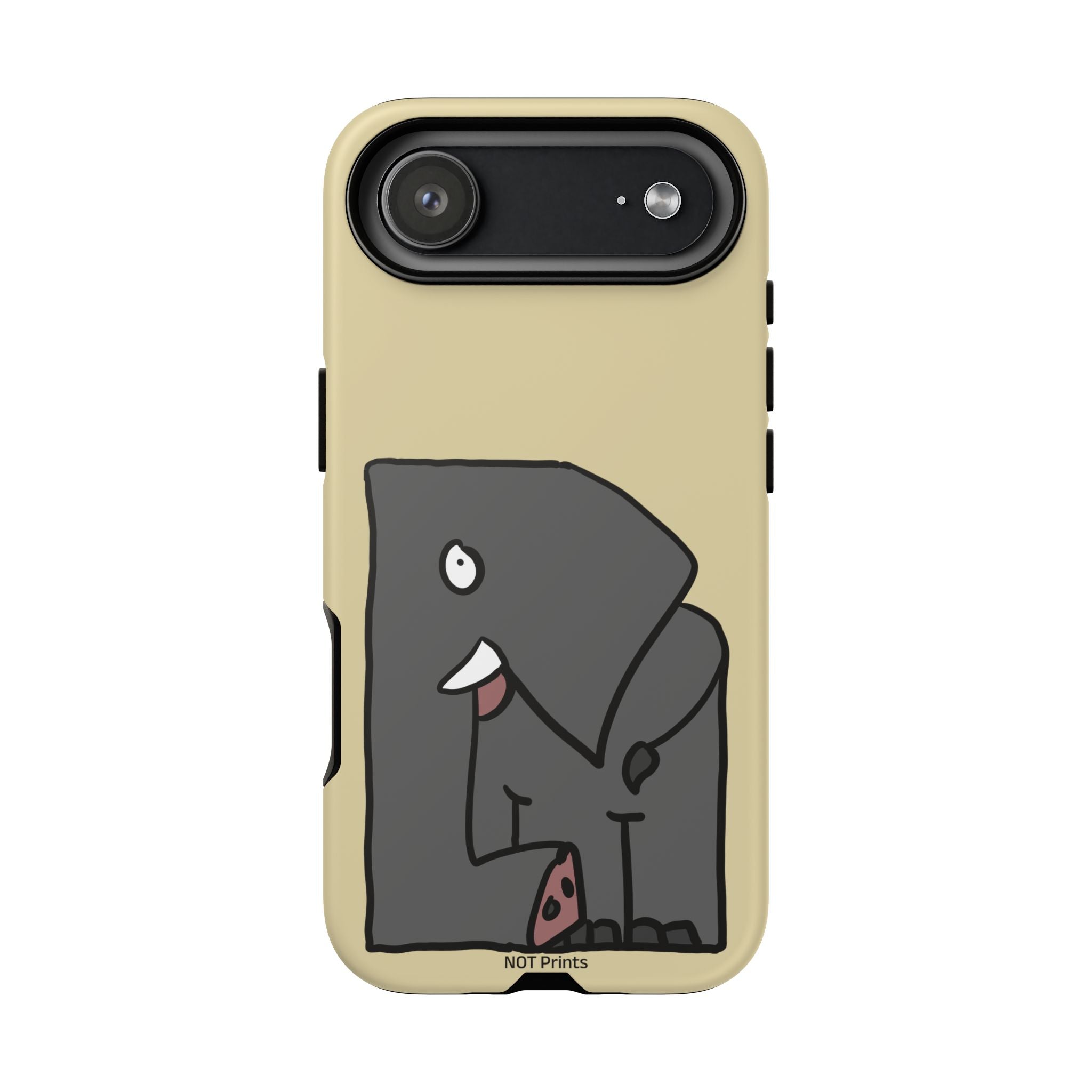 Coque de téléphone mignon éléphant de dessin animé — Coque de protection iPhone ludique et résistante
