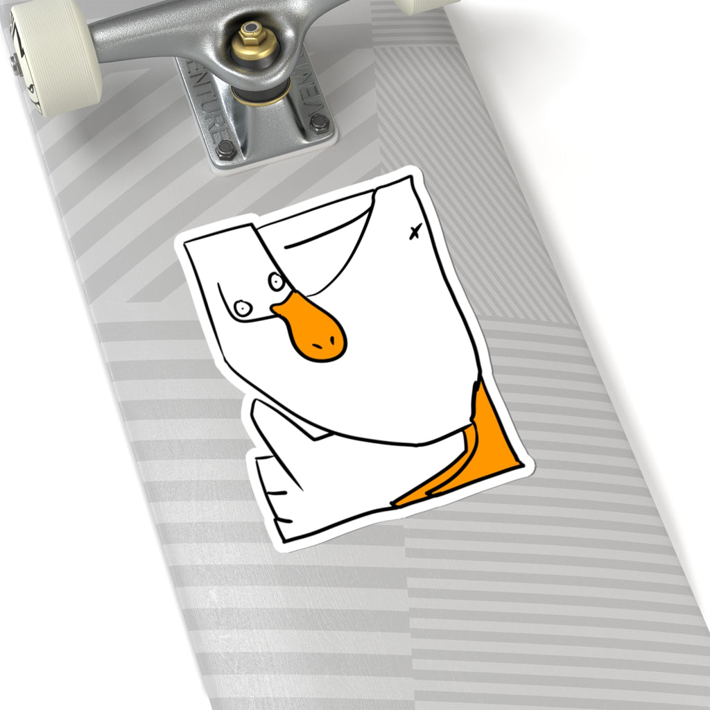 Goose Sticker - Cute Minimalist Duck/Goose Kiss-Cut Laptop Decal