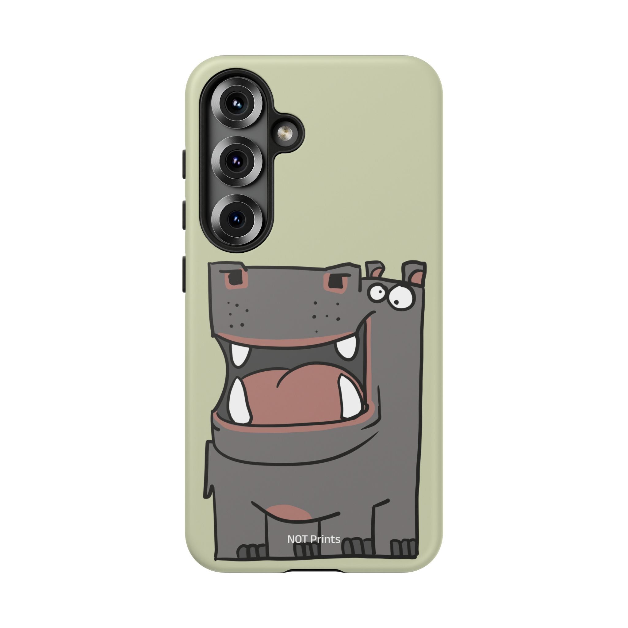 Hippo Cartoon Phone Case — Cute Happy Hippo Protective iPhone Cover