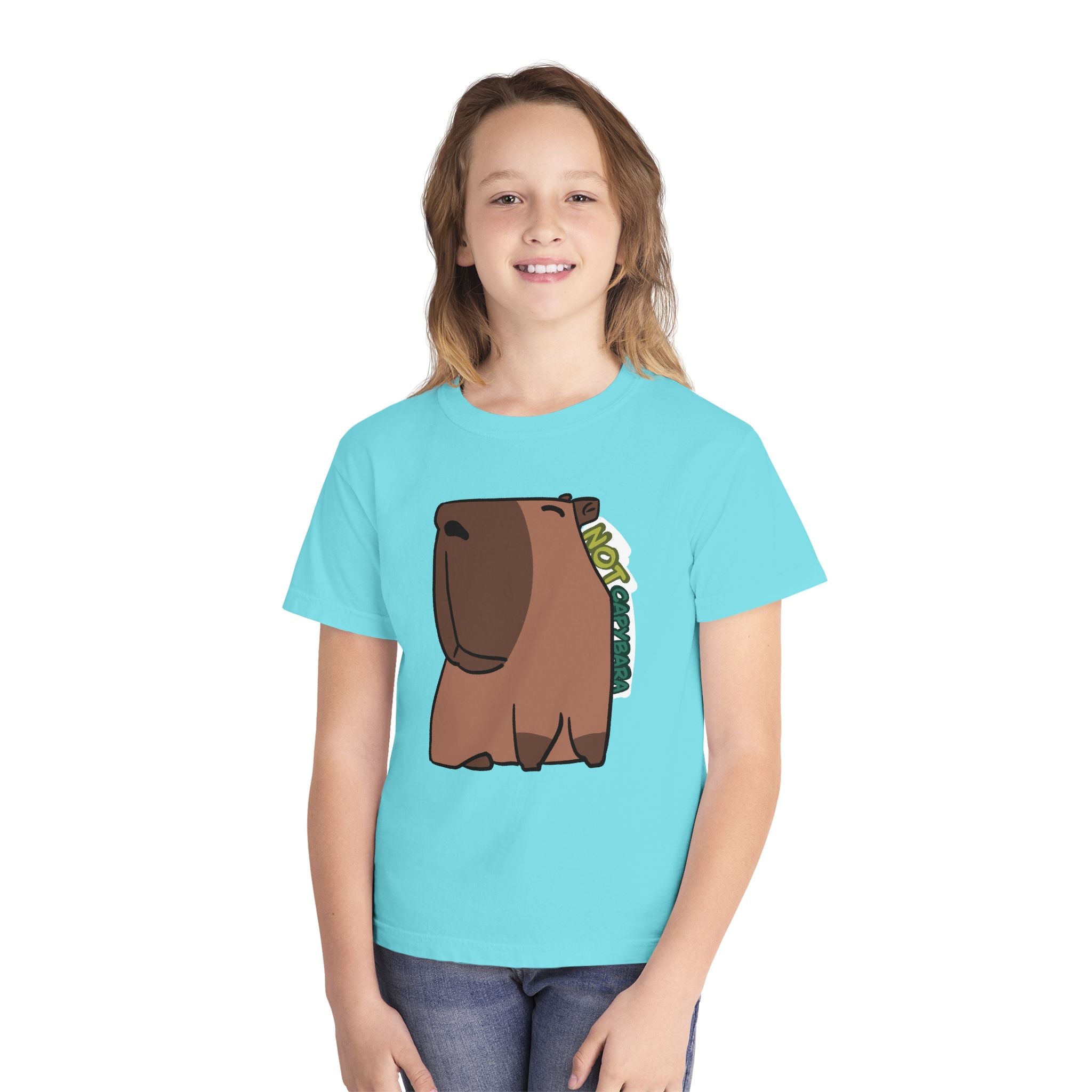 T-shirt graphique enfant Capybara – Adorable T-shirt enfant « Pas un capybara »