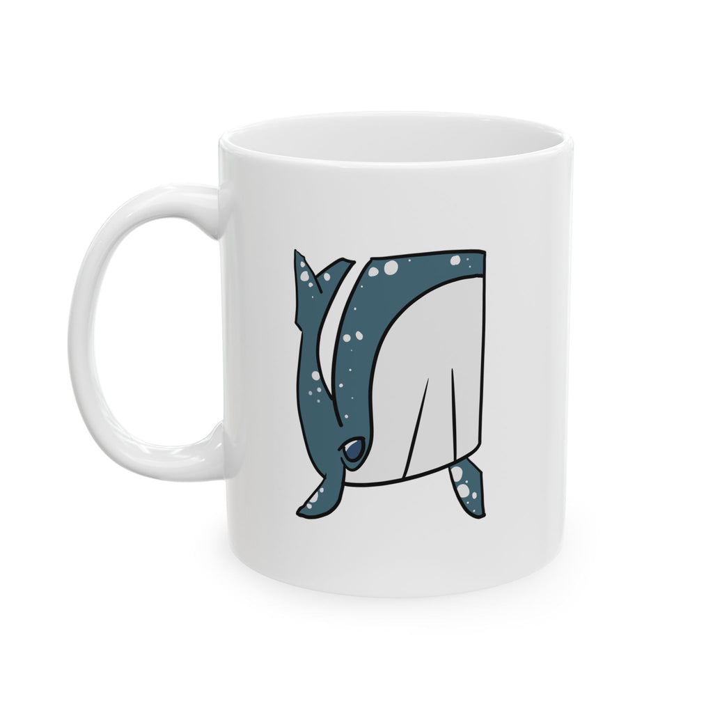 Whale Ceramic Mug — Cute Whale Illustration Coffee Cup (11oz)
