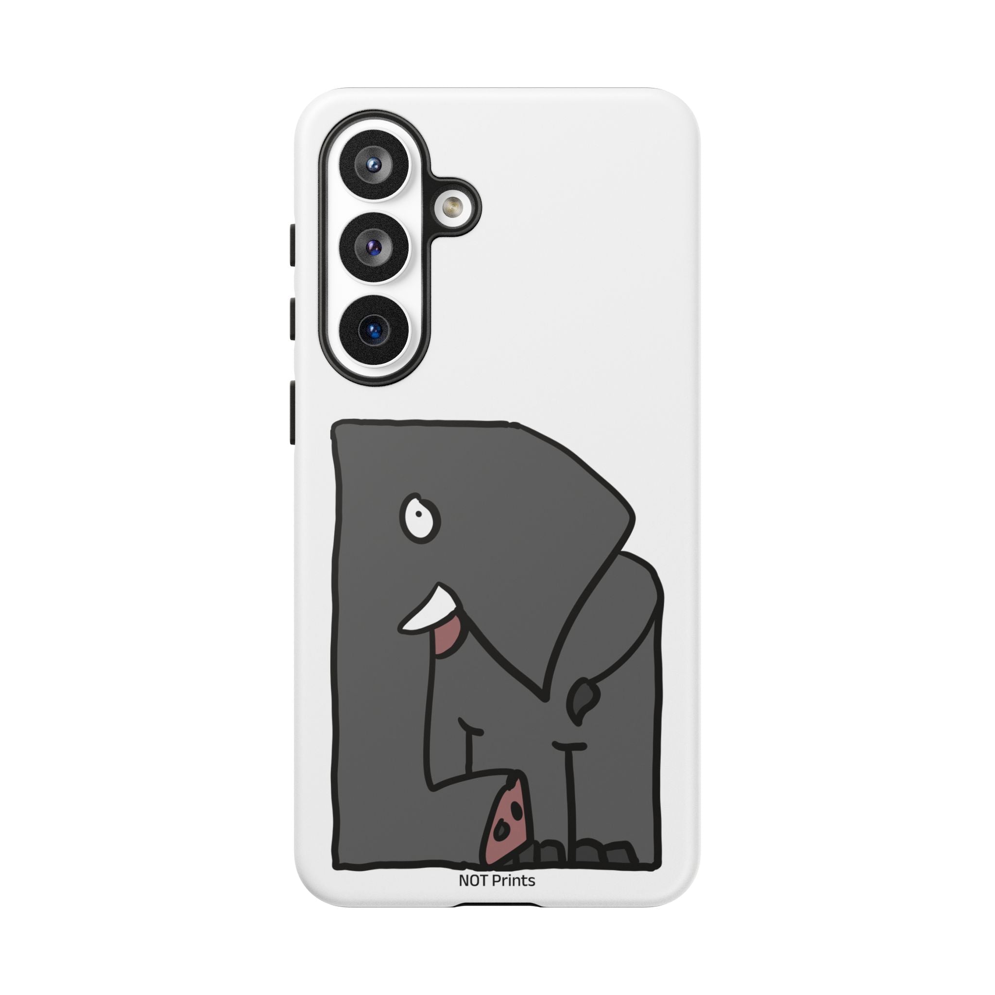 Coque de Téléphone Mignonne Éléphant Dessin Animé — Coque de Protection iPhone Amusante et Robuste